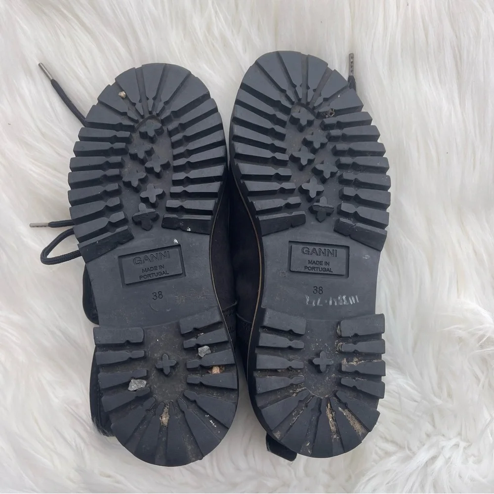 Ganni Black Ankle Boots Size 38